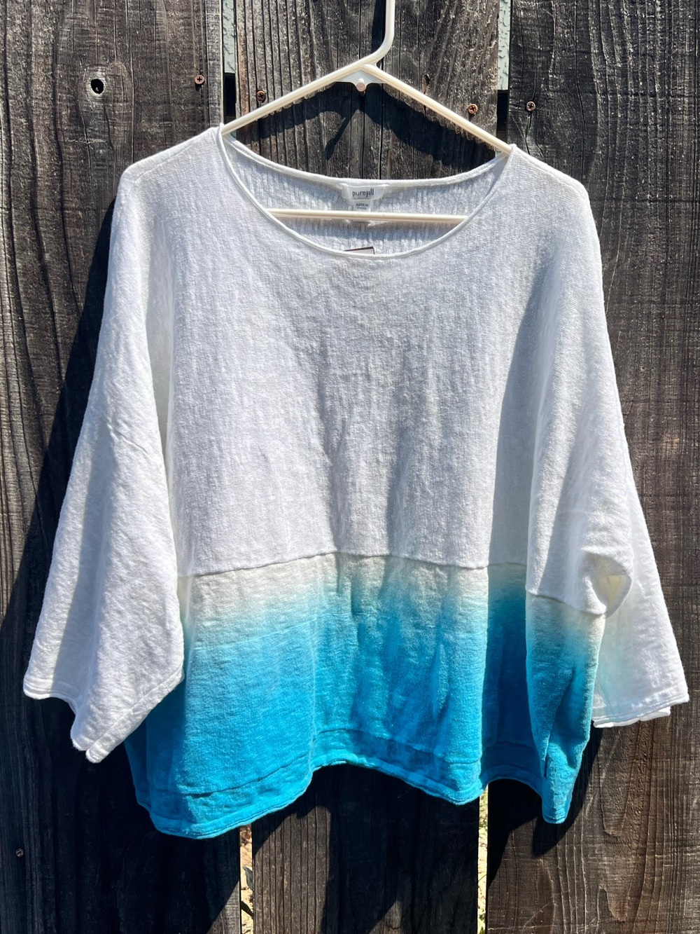 J. Jill NWT linen blend drop shoulder shirt with pocket!